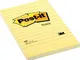 Post-it Brand 70208, Note Grandi a Righe, Giallo, 102 mm x 152 mm, 6 blocchi da 100 Fogli