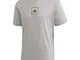 adidas 3 Streifen Tape, T-Shirt Uomo, Grigio, XL