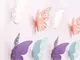 MWOOT 100 pezzi 3D farfalle adesivi da parete, sticker decorativi da parete per la festa d...