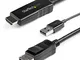 StarTech.com Cavo Adattatore HDMI a DisplayPort, Alimentato via USB, Convertitore Attivo H...