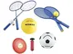 Mondo Toys - Multisport Set - Combinazione Rete | Pallavolo, Tennis, Calcio, Badminton, Fr...