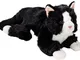 Carl Dick Peluche, gatto bianco e nero, 30cm, 40 cm di lunghezza totale 3558