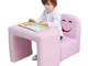 Emall Life Set tavolo e sedia multifunzionale per bambini, diventa una poltrona per bambin...
