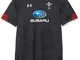 Under Armour, Welsh Rugby Union Y Supporters Jersey, Maglia, Bambino, Grigio (Anthracite 0...