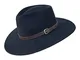 Borges & Scott B&S Premium Lewis- Cappallo a Tesa Grande Fedora-100% Lana Feltro- Impermea...