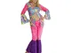 W WIDMANN Costume hippie Women, Multicolore, 35423