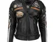 Urban Leather 58 LADIES | Giacca Moto Donna in Pelle con Protezioni Per Schiena, Spalle e...