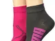 Puma Lifestyle, Calze Sport Donna, Multicolore (Grey/Beetroot Pink), 35/38