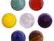 Morella Set con 7 sfere con pietre preziose gemme minerali 16 mm per collana con ciondolo...