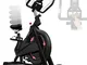 Physionics® Spin Bike - Volano d'Inerzia 8 kg, Sella e Manubrio Regolabili, Display con Ca...