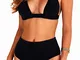 JFAN Costume da Bagno Donna a Vita Alta in Due Pezzi Stampa Floreale Bikini Halter Regolab...