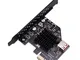 EZDIY-FAB Scheda di Espansione Frontale USB 3.1 Gen2 Tipo-E a 20 Pin 10 Gbit/s USB 2.0 PCI...