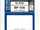 Hahnel HL-S70A - Batteria di ricambio agli ioni di litio per fotocamera Samsung BP-70A, co...