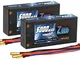 Zeee 2S lipo 7,4V 5000mAh 100C litio Batteria RC batteria Hard Case, con connettori 4mm a...