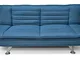 Divano letto clic clac in tessuto blue marino - divano 3 posti mod. Iris