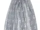 GFM Bichon Frise - Sciarpa con stampa cani, Grigio chiaro, L