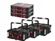 MILWAUKEE PACKOUT 3 Valigette da trasporto 62L Dimensione 3-3 Organizzatori 10 rack di spe...