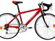 Bicicletta Ibrida da Uomo 24" 14V Denver Bike Corsa Rossa