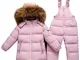 Odziezet Snowsuit da Unisex Bambini Tuta da Sci Piumino Trapuntato + Salopette 2 Pezzi Tut...