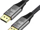 CABLEDECONN DisplayPort 8K Cavo Ultra HD 8K@60Hz 4K@144Hz Cavo in Rame DP 1.4 32,4 Gbps HD...