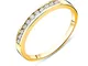 Miore Eternity anello in oro giallo 14 kt 585/1000 con diamanti ct brillanti 0,20 ct e Oro...