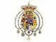 Bandiera Regno delle Due Sicilie, stemma borbonico, fondo bianco (70x50cm)