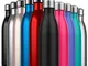 BICASLOVE Bottiglia Termica, Bottiglia per Vuoto in Acciaio Inossidabile,Design a Doppia P...