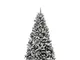 MAURER Albero di Natale Innevato 180-210-240 Rami Ombrello Floccato Base in Metallo (180 c...