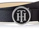 Tommy Hilfiger TH Round Buckle Belt 3.0 Cintura, Nero (Black 002), 5 (Taglia Produttore: 8...