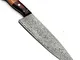 8791 Custom fatto a mano in acciaio damasco coltello coniglio- damasco coltello chef – Col...