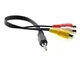 Cablecc auto AUX stereo 3.5 mm 1/20,3 cm maschio a 3 RCA AV femmina cavo audio video compo...