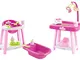 Ecoiffier - Set Nursery Per Bambole 15 Accessori Inclusi con Seggiolone, Fasciatoio, Vasin...