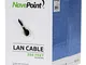 NavePoint Cat6 (CCA), 200 ft, nero, cavo Ethernet massello, 550 MHz, 23 AWG 4 coppie, non...
