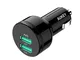 AUKEY USB Caricabatteria da auto, Dual Porta USB 4.8A/24W per iPhone, iPad, Tablet, Smartp...