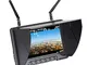 Monitor Flysight Black Pearl Diversity RC801 FPV Monitor con HDMI DVR in 5,8 Ghz 40CH 7 po...