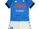 ssc napoli, Kit Gara Home 2020/21 Unisex Bambini, Azzurro-Blu Scuro, 10 Anni