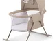 Kinderkraft Lettino da Campeggio LOVI, Culla a Dondolo, Cappottina, Materasso, Pieghevole,...
