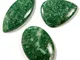 Gems&JewelsHub LBC16 - Pietra preziosa Naturale di Giada Verde, 3 Pezzi, Lotto all'Ingross...