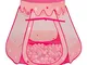 SELONIS Tenda 105X90cm/300 Palline Castello con Palline Colorate per Bambini, Rosa:Rosa Ch...