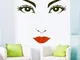 Myvovo Women Need To Face Clipart    Cut    Eyelashes Woman'S Face Clipart Decor    Dark R...