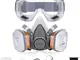 AirGearPro G-500 Maschera Antigas Antipolvere Riutilizzabile con filtri e occhiali protett...