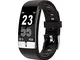 Smartwatch, Zeerkeer Fitness Registrazione schermo a colori braccialetto ECG, adesivo bico...