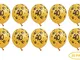 Fontee® 20 Pezzi 12 Pollici Lattice 40 Anni Palloncini Oro, 40 Numeri Palloncini Compleann...