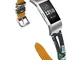 XIALEY Compatibile con Fitbit Charge 2 Cinturino in Pelle, Cinturini in Vera Pelle Sottile...
