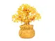 Healifty Albero di Soldi Fortunato Albero di Citrino Feng Shui Bonsai Artificiale Cristall...