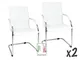 Stil Sedie Set 2 poltrona attesa con braccioli Milano, sedia per sale conferenza, sedia pe...