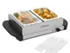 Jago® Scaldavivande Elettrico per Buffet - Temperatura Regolabile 40-85°C, Acciaio Inossid...