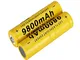 WSXYD 18650 Batteria agli Ioni di Litio, Batteria Ricaricabile da 3,7 v 9800 mAh per Torci...