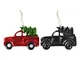 VALICLUD Camion di Natale con decorazioni natalizie da appendere, decorazione per albero d...