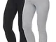 Be Mammy Leggings Premaman Lunghi 02 (Nero/Melange, XXL)